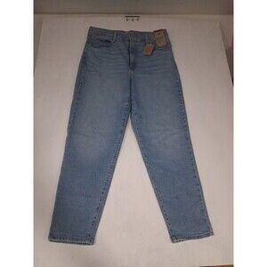 Womens Levi's High Waisted Mom Jeans 32x29 Stretch Relaxed Tapered Medium Wash